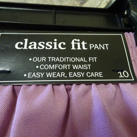 Alfred Dunner Size 10 M Lavender Pants-NEW - Picture 6 of 8